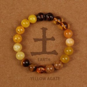 Longhu Mountain shipped five elements to fill the earth magnetic field balance bracelet to turn good luck bracelet beads
